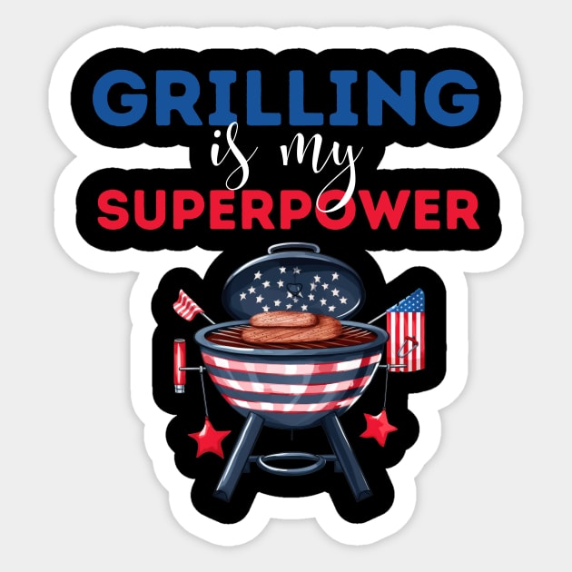 Grilling is my superpower Sticker by Fun Planet